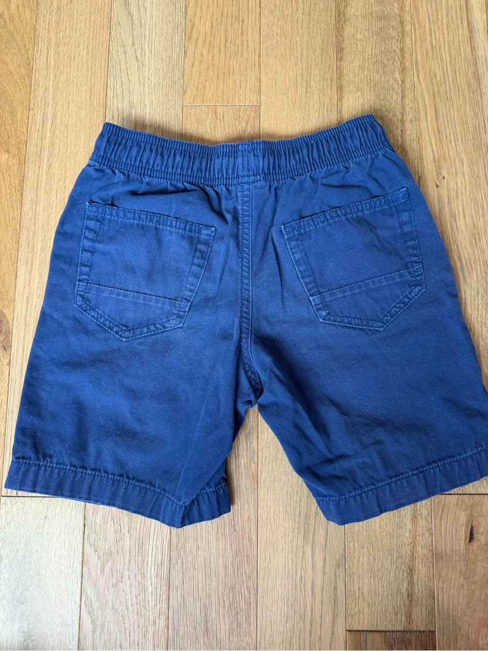 Hanna Andersson Boys Navy Blue Pull-On Chino Shorts Size 6-7 120cm